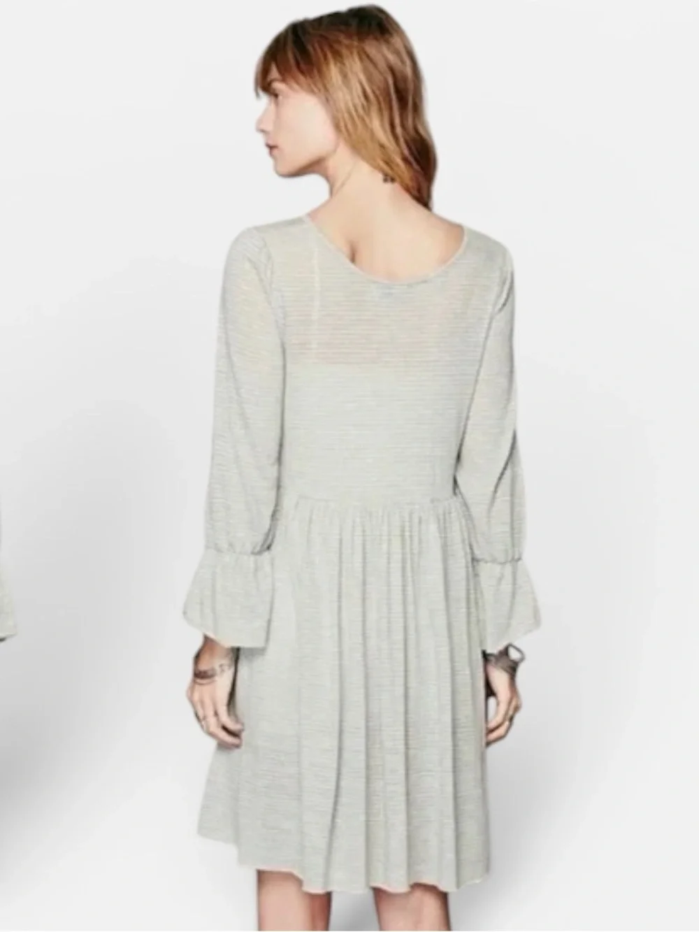 Free People FP Beach Jess Striped Knit Mini Dress Tunic Size M